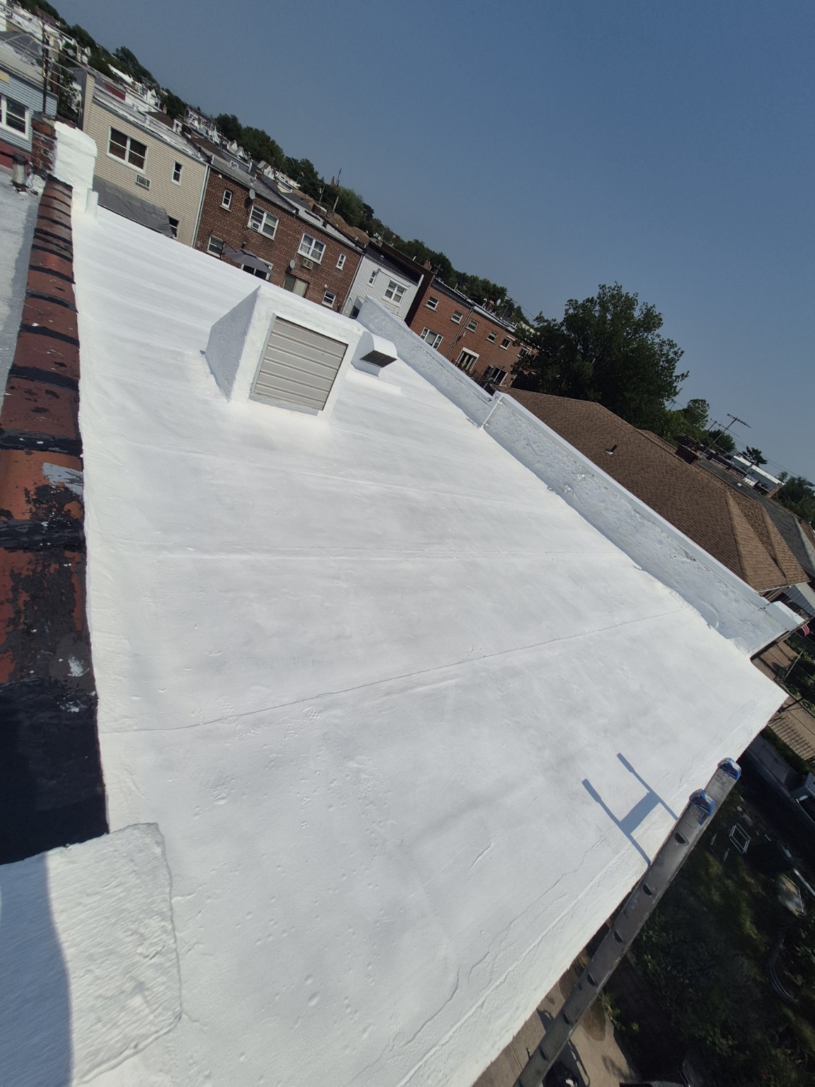 Roof flashing work